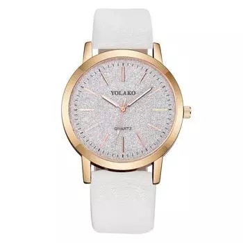 Роскошный бренд кожаные кварцевые женские часы женские часы модная застежка шкала женские студенческие часы корейский стиль простой темперамент тренд AVE белый