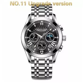 Роскошный бренд, полностью стальные водонепроницаемые деловые кварцевые часы, мужские часы с датой, хронограф Relogio Masculino, водонепроницаемые 30 м, импортированные из Швейцарии часы NO.14 Upgrade version
