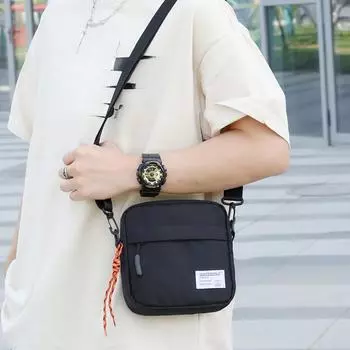 Роскошный бренд Повседневная мини сумка через плечо для телефона сумка мужская сумка-мессенджер мужская маленькая сумка через плечо легкая сумка через плечо для мальчика Оксфорд нагрудная сумка чёрный