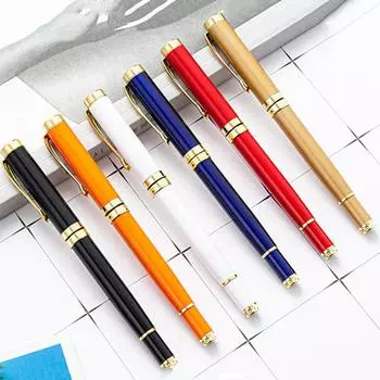 Роскошный бренд, шариковая ручка, металлические офисные школьные принадлежности, золотые канцелярские принадлежности black