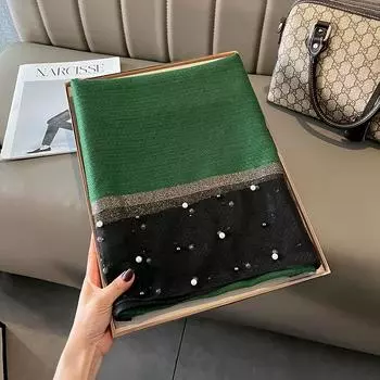 Роскошный бренд женской моды шарф простой однотонный шелковый льняной платок шарфы летние женские банданы платки хиджаб 75x190cm