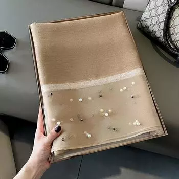 Роскошный бренд женской моды шарф простой однотонный шелковый льняной платок шарфы летние женские банданы платки хиджаб 75x190cm