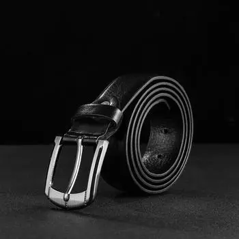 Кожаный мужской ремень в классическом стиле 120CM
