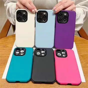 Роскошный чехол 2-в-1 для чувствительной кожи для iPhone 14, 13, 12, 11 Pro Max, универсальный защитный чехол от падения iPhone 14 Pro Max белый