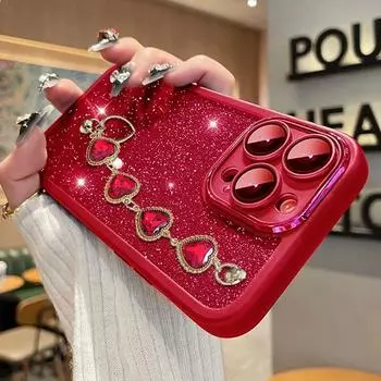 Роскошный чехол-браслет с бриллиантами для Xiaomi 13T Poco X5 Pro 5G X3 NFC Redmi 9A 12C 9C 10C A1 Plus Note 12 11 Pro 9 8, блестящий противоударный чехол для телефона poco x5 бежевый