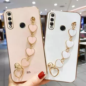 Роскошный чехол-цепочка с браслетом Love Heart для Huawei honor 10 lite 10i 9x pro 8x, покрытие на honor10 honor10i 10lite honor 10
