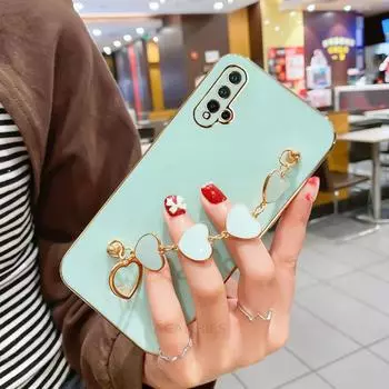 Роскошный чехол-цепочка с сердечком и покрытием Love для Huawei Honor 20 Pro Nova 5t 3 3i, чехол на Honor20 S 20s Nova5t Nova3 honor 20