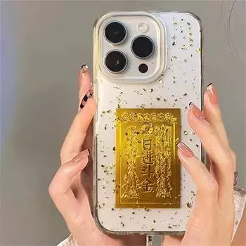 Роскошный чехол Daily Millions Money из золотой фольги с эпоксидной смолой для iPhone 16 15 14 13 11 12 Pro Max Plus, прекрасный прозрачный чехол Funda iPhone 16 Pro Max