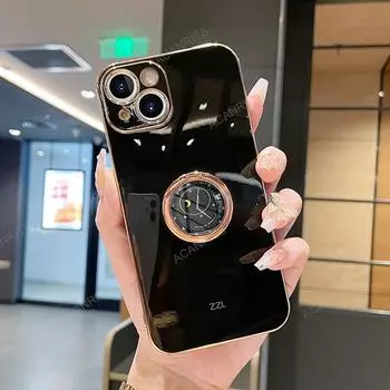 Роскошный чехол-держатель для кольца для iPhone X Xs Max Xr 6 6s 7 8 Plus Se 2022 Покрытие Силиконовый чехол-подставка для Apple Iphonex 2020 for iPhone x