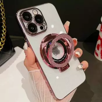 Роскошный чехол-держатель-подставка для телефона iPhone 15 14 13 12 11 Pro Max Plus с вспышкой, магнитный защитный бампер на крышке For iPhone 11
