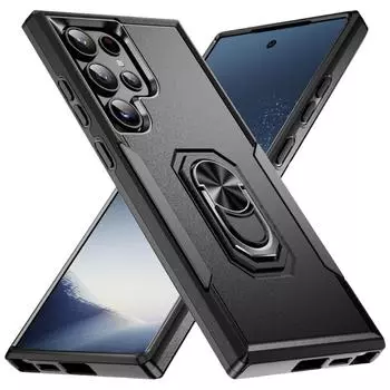 Роскошный чехол для аксессуаров военного класса для Samsung Galaxy S24 Ultra Plus FE for Galaxy S24 FE чёрный