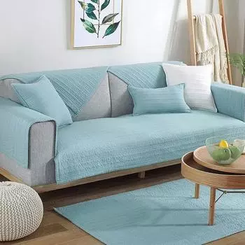 Роскошный чехол для дивана для гостиной, полотенце Four Seasons, простой современный однотонный хлопковый нескользящий чехол для дивана. 70*70