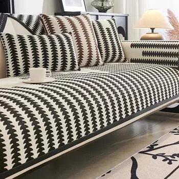 Роскошный чехол для дивана из шенилла для гостиной, универсальный чехол для диванной подушки, полотенце с пшеничным узором, нескользящий чехол для подлокотника дивана, спинки A 70x70