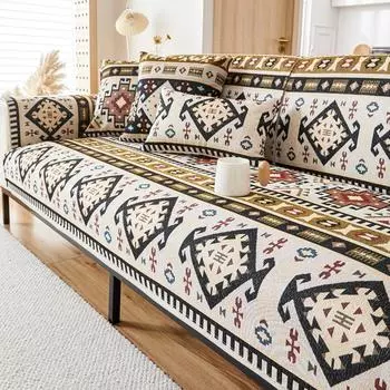 Роскошный чехол для дивана из шенилла, подлокотник для дивана, полотенце на спинку, противоскользящий чехол для сиденья, подушка для угла дивана, полотенце 70x70cm белый