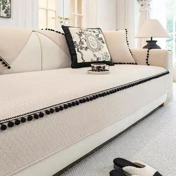 Роскошный чехол для дивана из шенилла, защитный чехол на четыре сезона, универсальный, нескользящий, для углового дивана, подушки, полотенца, защитные чехлы для мебели, декор A 70x70