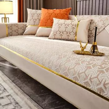 Роскошный чехол для дивана из синели, универсальный противоскользящий чехол на четыре сезона, защитный чехол для дома, гостиной, дивана, полотенце 70x70