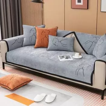Роскошный чехол для дивана, коврика для гостиной, шенилл, нескользящий угловой диван, подушка, полотенце, чехол для дивана в форме буквы L, защитные чехлы 1pc 30X50 pillowcase