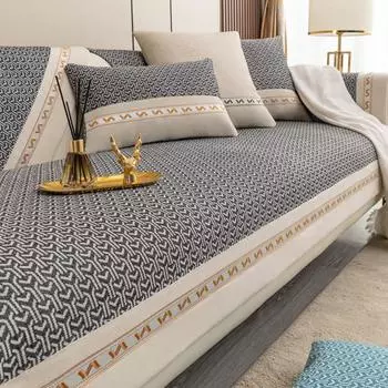 Роскошный чехол для дивана, Нескользящее хлопковое льняное полотенце для гостиной, современное сиденье, подушка для дивана, универсальные защитные чехлы для дивана 70x70cm 1pcs