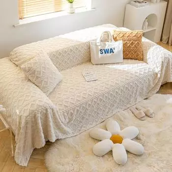 Роскошный чехол для дивана, плюшевое одеяло для дивана, чехол для дивана, универсальный чехол для дивана с защитой от кошачьих царапин для гостиной, 1/2/3/4 места 180x130cm