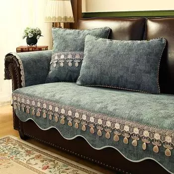 Роскошный чехол для дивана, подушка в китайском стиле, жаккардовая нескользящая подушка для дивана с вышивкой, современный чехол, подлокотник, чехол для полотенца, наволочка 60x60