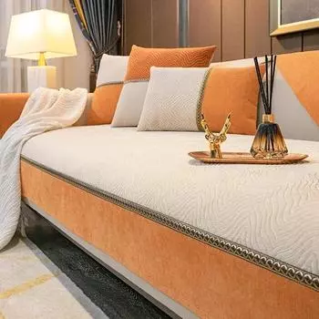 Роскошный чехол для дивана с широкими краями, противоскользящая угловая подушка для дивана, тканевый декор из синели, чехол для дивана, кожаный защитный чехол для дивана 70x70cm 1pcs