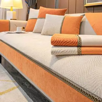 Роскошный чехол для дивана с широкими краями, противоскользящая угловая подушка для дивана, тканевый декор из синели, чехол для дивана, кожаный защитный чехол для дивана 70x70cm 1pcs