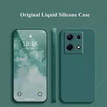 Роскошный чехол для Infinix Note 30 Чехол для Infinix Note 30 Чехол Funda Liquid Silicone Soft TPU Phone Bumper Infinix Note 30 For infinix Note 30 чёрный