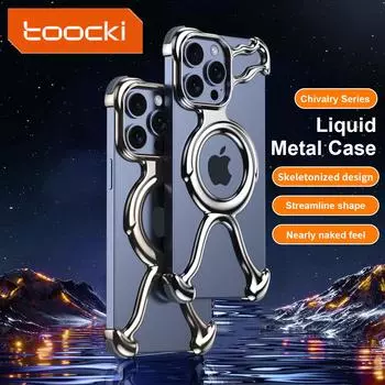 Роскошный чехол для мобильного телефона с магнитным жидким металлическим покрытием для iPhone 14 13 15 Pro Max, противоударный чехол с полым рассеивающим корпусом For iPhone 13 серый