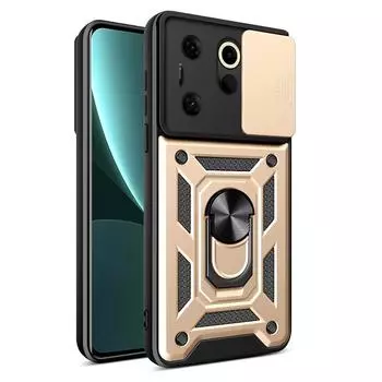 Роскошный чехол для объектива слайд-камеры Tecno Camon 20 Premier 5G, противоударный бампер, устанавливаемый на транспортное средство, магнитная подставка Tecno Camon 20 Premier чёрный