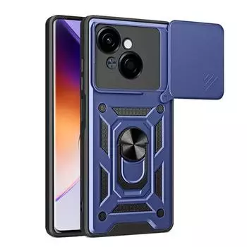 Роскошный чехол для объектива слайдер-камеры Tecno Spark Go 1/ Pop 9 4G, противоударный бампер, устанавливаемый на автомобиль, магнитная подставка Tecno Spark Go 1/Pop 9 4G чёрный