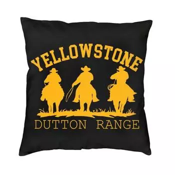 Роскошный чехол для подушки Йеллоустоун 45x45 см, полиэстер Даттон Ранчо, наволочка для дивана, стула, квадратная наволочка, декоративная домашняя наволочка 30x30cm 12x12in
