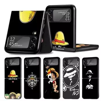 Роскошный чехол для Samsung Galaxy Z Flip 3 5G ZFlip3 Z Flip 4 ZFlip Flip4 ZFlip4 Flip3 Черный чехол Oones-Pieces Samsung Z Flip 5G