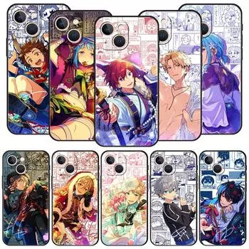 Роскошный чехол для телефона «Anime Ensemble Stars» для iPhone 15 13 14 12 11 Pro MAX XR X SE XS 7 8 Plus, черный силиконовый защитный чехол iPhone 13