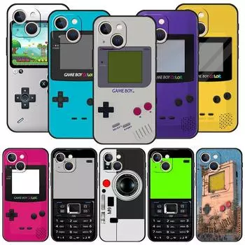 Роскошный чехол для телефона Gameboy Boy Game для iPhone 13 15 14 12 11 Pro MAX XR X SE XS 7 8 Plus, мягкий силиконовый черный защитный чехол iPhone 15 Pro
