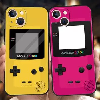 Роскошный чехол для телефона Gameboy Boy Game для iPhone 11 12 13 14 15 Pro Max Mini X XR XS 7 8 Plus SE, мягкий силиконовый чехол, черный чехол iPhone 14Pro Max