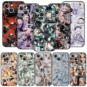 Роскошный чехол для телефона Genshin Impact top Games для iPhone 13 15 14 12 Mini 11 Pro MAX XR X SE XS 7 8 Plus, силиконовый защитный чехол iPhone 13Pro Max