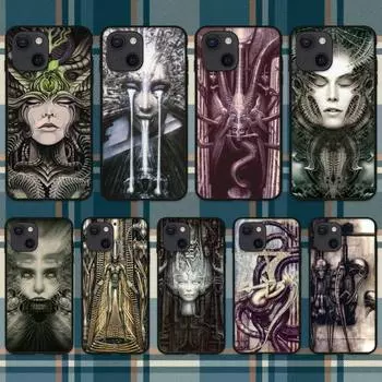 Роскошный чехол для телефона Hr Giger Art для iPhone 11 12 Mini 13 14 15 Pro XS Max X Plus SE XR Shell iPhone11