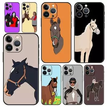 Роскошный чехол для телефона iPhone 15 14 11 Pro Max 13 12 XS X XR SE3 7 8 Plus Frederik The Great Beauty, защитный чехол с изображением лошади iPhone 12