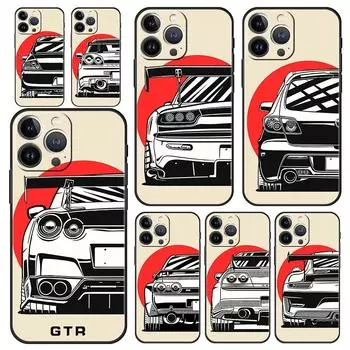 Роскошный чехол для телефона iPhone 15 14 11 Pro Max 13 12 XS X XR SE3 7 8 Plus, японский GTR гоночный автомобиль JDM, защитный чехол Funda iPhone 12