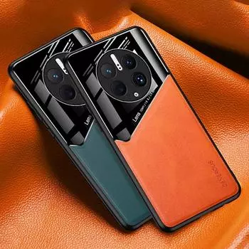 Роскошный чехол для телефона из искусственной кожи для Huawei Mate 50 40 Pro, силиконовый защитный чехол для Huawei Nova Y60 Y70 Plus Y90 Coque