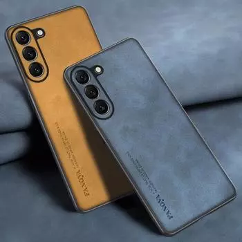 Роскошный чехол для телефона из искусственной кожи для Samsung Galaxy S23 S22 S21 S20 FE S10 Plus Note 20 Ultra 10 Plus S10E 5G, матовый силиконовый чехол S23 чёрный