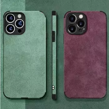 Роскошный чехол из кожи ягненка для iPhone 16 Pro Max 15 14 Pro 13 12 11 Pro Max X XS XR 7 8 Plus SE 2 ретро однотонный мягкий силиконовый чехол iPhone 13 синий