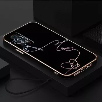 Роскошный чехол для телефона из ТПУ с ремешком для Xiaomi Poco F1 F3 F4 F5 M3 M4 M5 X3 X4 X5 PRO 11 Lite 11T 12T 13T чехлы A18 Love Yourself Цветочное искусство Xiaomi Poco F1