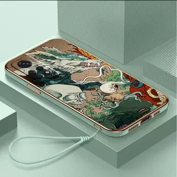 Роскошный чехол для телефона из ТПУ с ремешком для Xiaomi Poco F1 F3 F4 F5 M3 M4 M5 X3 X4 X5 PRO 11 Lite 11T 12T 13T чехлы A33 Чехол с дизайном дракона Xiaomi Poco F1