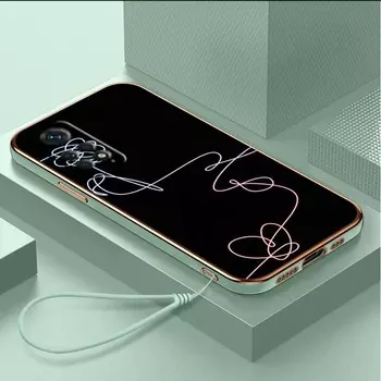 Роскошный чехол для телефона из ТПУ с ремешком для Xiaomi Redmi Note 10S 11S 12S 9 10 11 12 Pro 9T 9A 10C 12C 13C чехлы A18 Love Yourself Цветочный художественный чехол Redmi Note 4