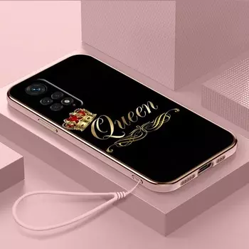 Роскошный чехол для телефона из ТПУ с ремешком для Xiaomi Poco F1 F3 F4 F5 M3 M4 M5 X3 X4 X5 PRO 11 Lite 11T 12T 13T, чехлы A30 King Queen, чехол для пар Xiaomi Poco F1