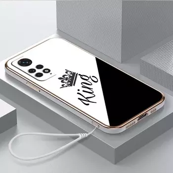 Роскошный чехол для телефона из ТПУ с ремешком для Xiaomi Poco F1 F3 F4 F5 M3 M4 M5 X3 X4 X5 PRO 11 Lite 11T 12T 13T чехлы A17 Пара Queen King Cover Xiaomi Poco F1