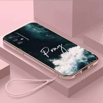 Роскошный чехол для телефона из ТПУ с ремешком для Samsung Galaxy A04 05s A13 A14 A24 A54 A34 Note20 S23 Ultra A40 Стих из Библии Иисус Христос Христианское искусство