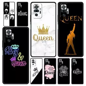 Роскошный чехол для телефона King Queen Lovers для Xiaomi Redmi Note 12 11 10 Pro Plus 9S 9 8 7 9T 8T 9C 9A 5G K40, игровой мягкий чехол Redmi Note 8 Pro