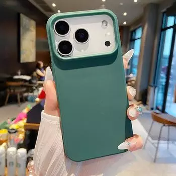 Роскошный чехол для телефона конфетного цвета для IPhone 17 Pro Max Мягкая силиконовая накладка для IPhone 17 Air 17Pro Бампер для камеры ТПУ Задние чехлы For iPhone 17Pro Max темно-зеленого